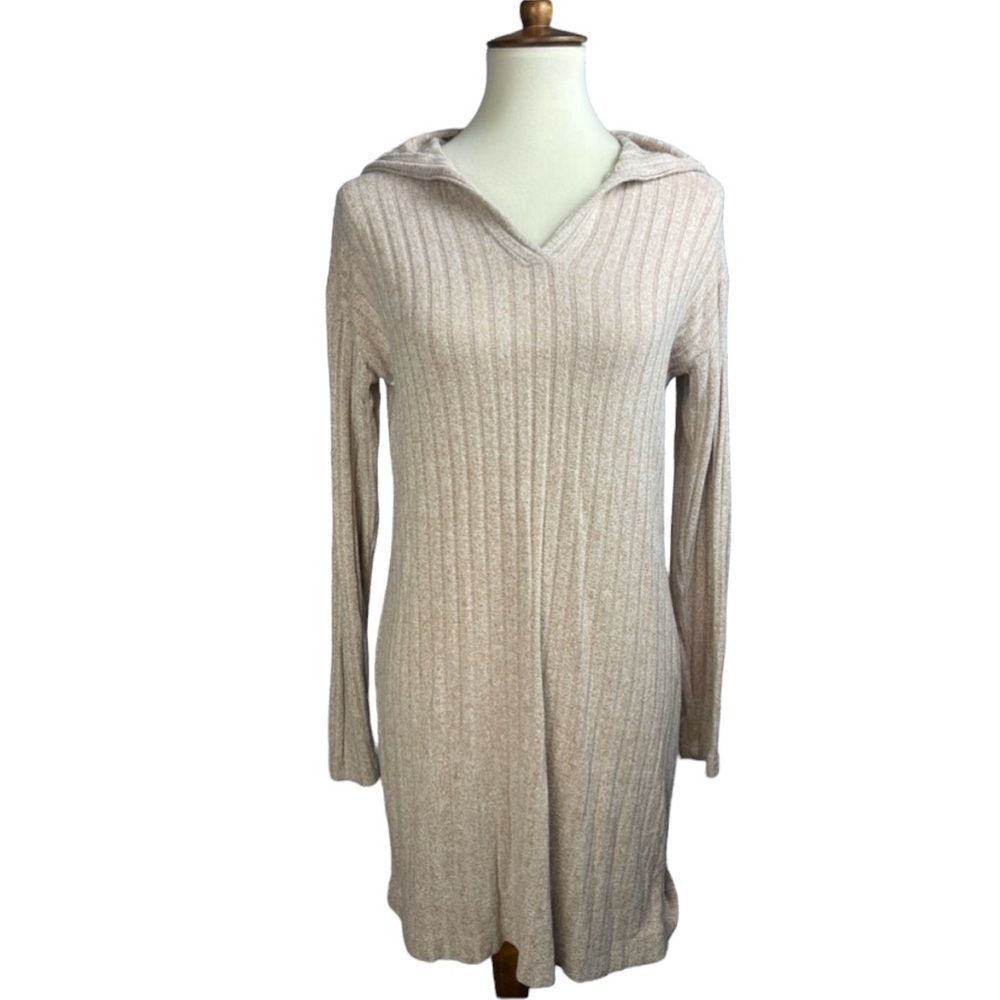 Forever 21 Ribbed Sweater Dress In Cream